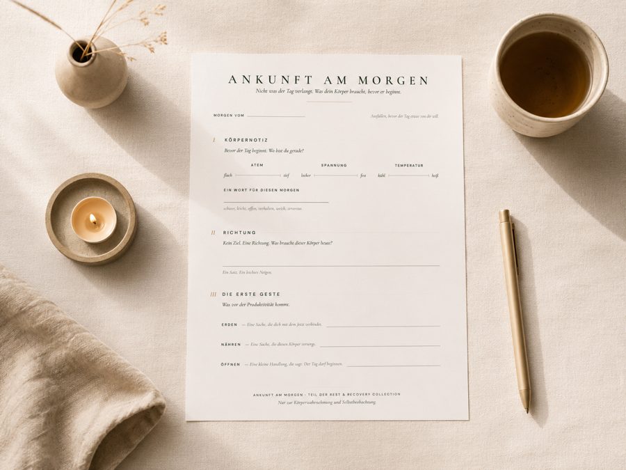 Ankunft am Morgen — Mockup