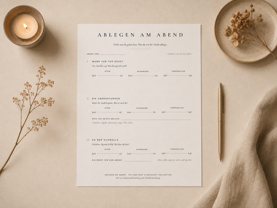 Ablegen am Abend — Mockup