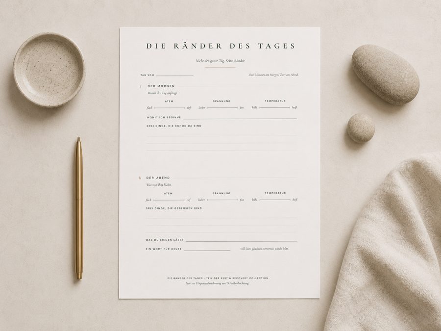Die Ränder des Tages — Mockup