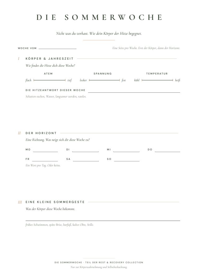 Die Sommerwoche — Mockup