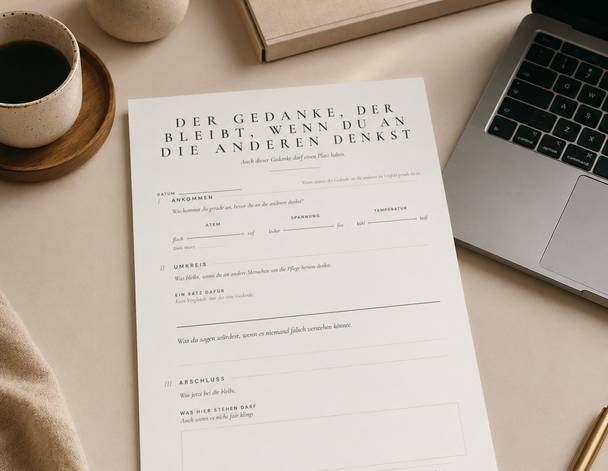 Der Gedanke, der bleibt, wenn du an die anderen denkst