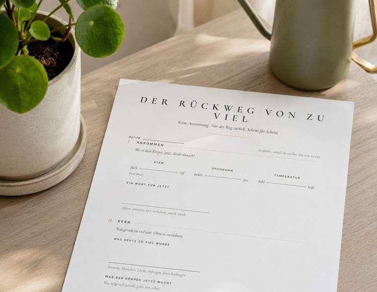 Der Rückweg von zu viel