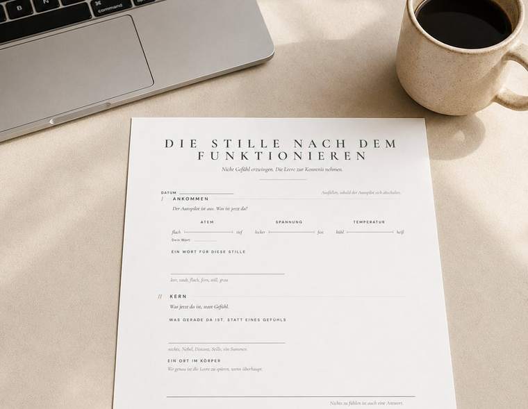 Die Stille nach dem Funktionieren