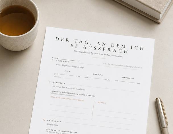 Der Tag, an dem ich es aussprach