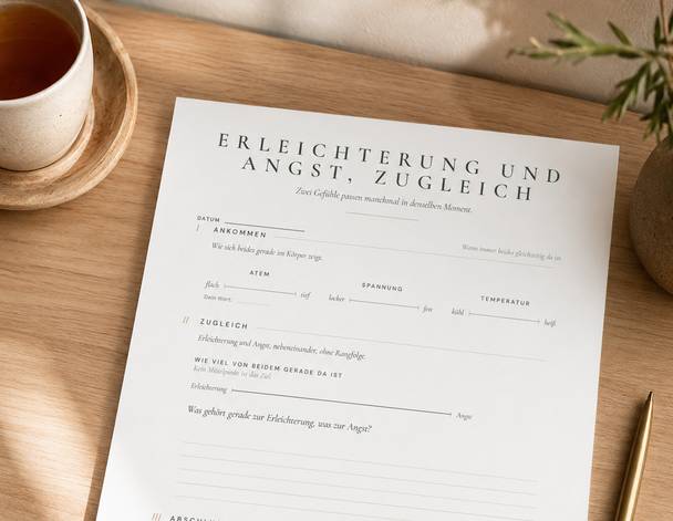Erleichterung und Angst zugleich