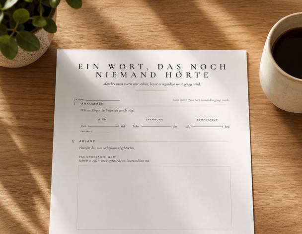 Ein Wort, das noch niemand hörte