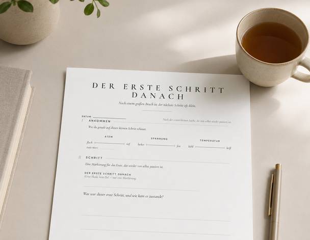 Der erste Schritt danach