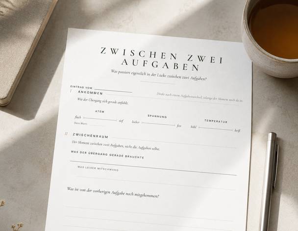 Zwischen zwei Aufgaben