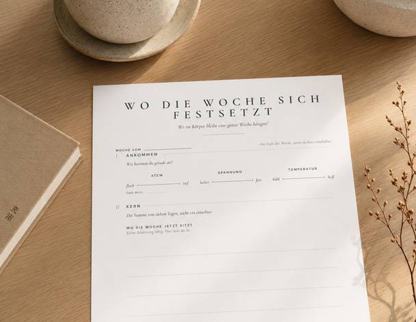 Wo die Woche sich festsetzt