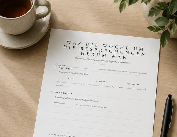 Was die Woche um die Besprechungen herum war