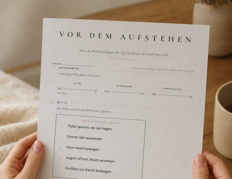 Der Moment vor dem Aufstehen