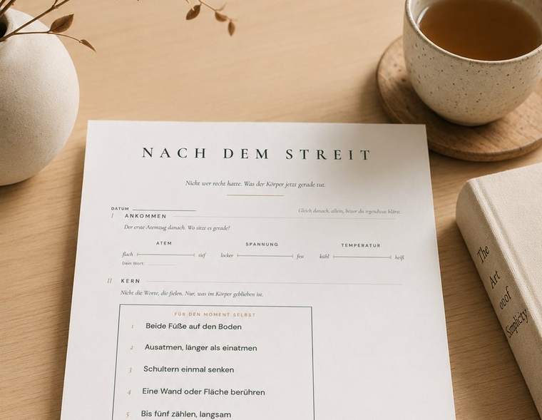 Der erste Atemzug nach dem Streit