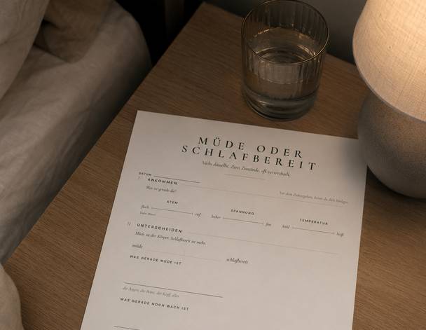Müde oder schlafbereit