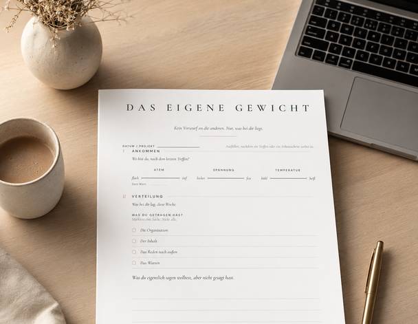Das eigene Gewicht